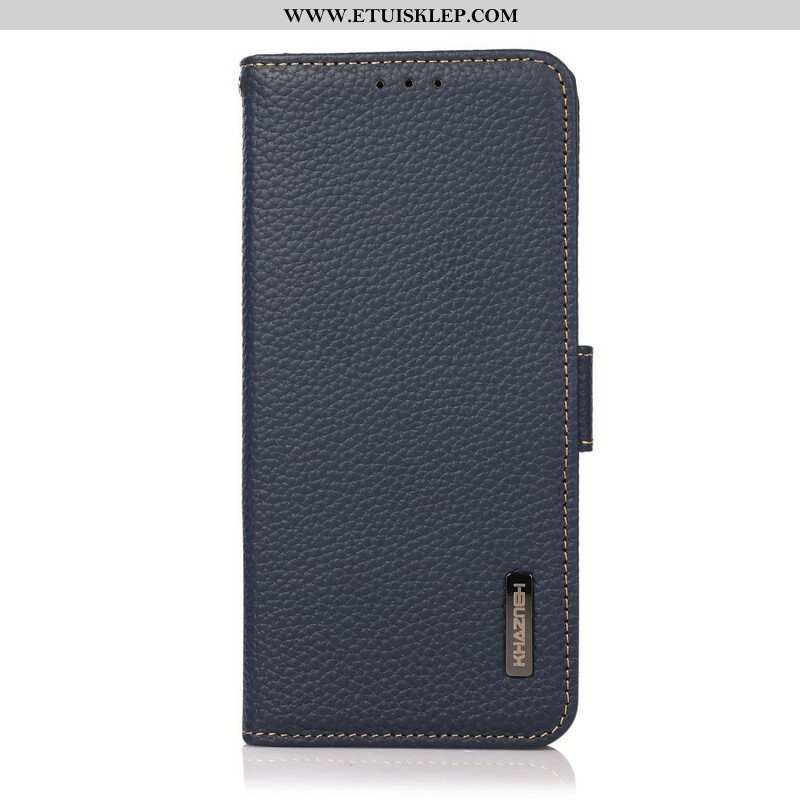 Etui Folio do Xiaomi Redmi Note 10 / 10S Skóra Liczi Khazneh Rfid